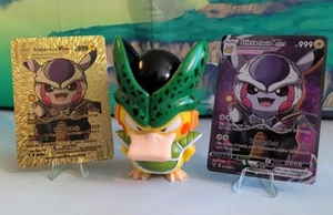 Dragon Ball Z 100% Unique Pickachu / Frieza/ Cell Custom Card & Fig Psyduck READ - Picture 1 of 24