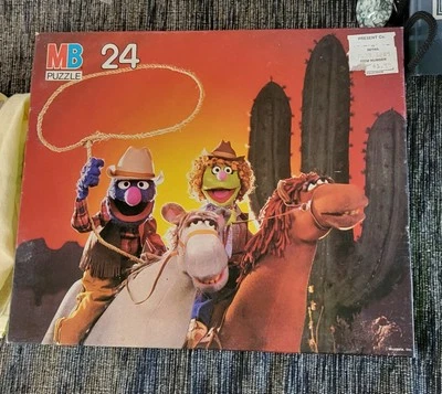 Quebra-cabeça vintage Sesame Street Milton Bradley Muppets 24 peças 1987 - Imagem 1 de 4
