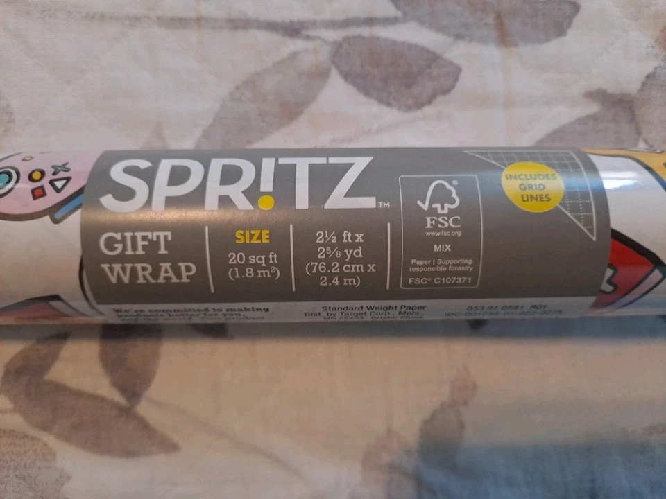 6 Rolls Wrapping Paper Spritz Video Games Controller 20 Sq Ft Eac Gift Wrap