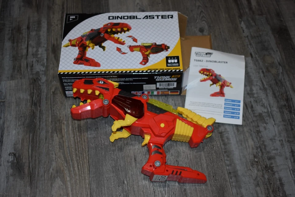 Think Gizmos TG662 Dino Blaster Ver 2, 2-in-1 Transforming Dinosaur Toy Blaster - Image 1 of 1