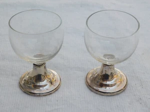 2 3,5" Alvin Cordial Brandy Gläser S281 Sterlingsilber gewichtet - Bild 1 von 4