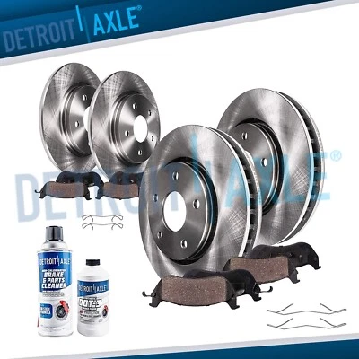 Front & Rear Disc Rotors + Ceramic Brake Pads for 2005-2013 Mazda 3 2.3L or 2.5L - Image 1 of 4