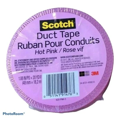 Scotch Solid Duct Tape 1.88"X20yd Hot Pink 051141914763 - Image 1 of 4