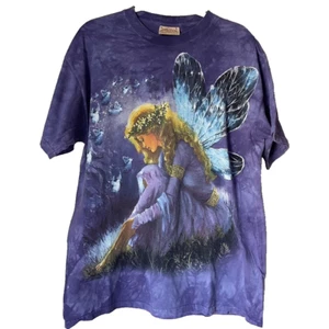 The Mountain Purple Tie Dye Fairy Angel Fantasy Y2K Mary Baxter 2003 Size Large - Picture 1 of 7