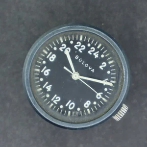 Orologio Vintage 1968 Bulova Militare Manuale Abitacolo Vietnam con Vero Quadrante 24 Ore - Foto 1 di 2
