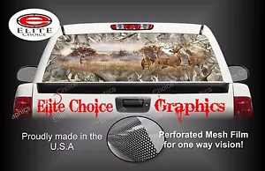 Whitetail Buck Obliteration Camo Rear Window Graphic Decal Truck Van Car - Picture 1 of 3