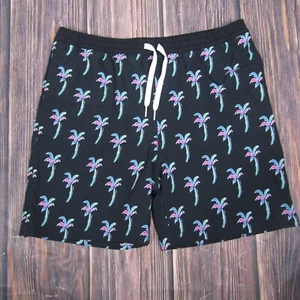 Chubbies Youth Boys XL 18/20 Swim Trunks Black Neon Nights Palm Trees Mesh Lined - Picture 1 of 4