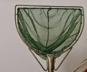 Kescher D-Form 50cm Profi Edelstahl Teich Koi Karpfen Forelle zander - Bild 1 von 2