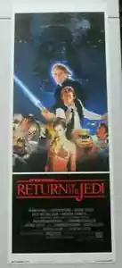 RETURN OF THE JEDI STYLE B ORIGINAL ROLLED INSERT 14X36 MOVIE POSTER 1983 STAR W - Picture 1 of 1
