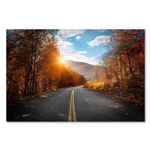 Póster 3851 Póster Lienzo Calle, Paisaje Atardecer Naturaleza Otoño - Imagen 1 de 7