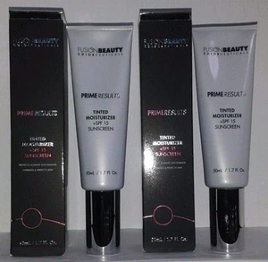 2 pk Fusion Beauty Prime Results Tinted Moisturizer SPF15 sunscreen 1.7oz SAND - Picture 1 of 2