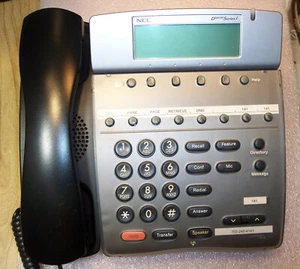 NEC DTR-8D-1(BK) DTERM SERIES i DISPLAY PHONE BLACK GREAT CONDITION  PRE-OWNED - Picture 1 of 6