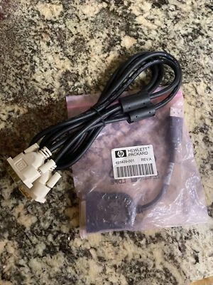 TWO NEW Genuine HP 481409-001 Display Port to DVI-D Adapter + 2 DVI Cables  - Image 1 of 2