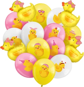 40 Pcs Duck Balloon Rubber Duck Themed Party Decorations 12 Inch Foil Balloons B - Picture 1 of 12
