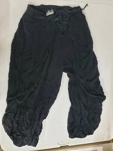 Holy Clothing 2x schwarze Ciara Harems Lounge Hose bestickt vorne zum Binden - Bild 1 von 2