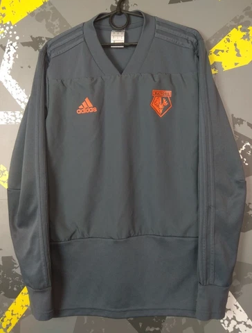 Watford Training Jacket Long Sleeve Gray Adidas Nylon Mens Size s ig93 Cover