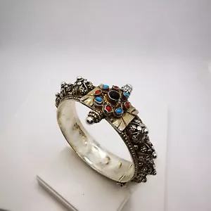 Beduinen Schmuck Armband Armreif Silber Türkis Onyx Edelsteine - Bild 1 von 9