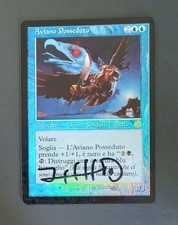 MTG Aviano Possessed Foil Signed EXC-Possessed Aven magic TOR Torment ita