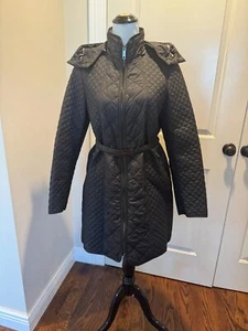 Burberry London schwarzer Steppmantel Kapuze Gr. L EUC - Bild 1 von 13