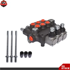 Hydraulic Monoblock Double Acting Control Valve 21 GPM SAE 3 Spool NEW - Picture 1 of 6