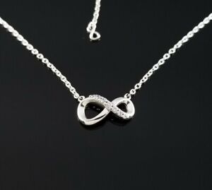 New! Authentic Pandora Sparkling Infinity Collier Silver Necklace 19.7 S925 ALE