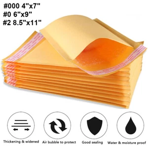 25/50/100 Kraft sobres acolchados bolsas de envío sello cualquier tamaño 4x7 - Imagen 1 de 11