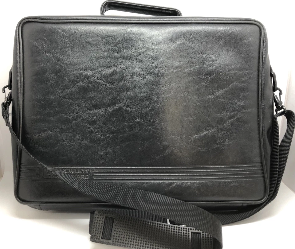 Bolsa tiracolo vintage Hewlett Packard HP preta para laptop (RF917) - Imagem 1 de 4