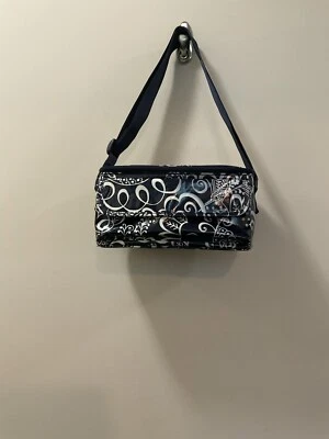 Bolsa de almuerzo aislada Vera Bradley Twirly Birds caja de vinilo bolso azul blanco Foto 1 de 4