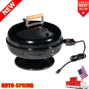 Griglia Elettrica Scrivania Doppia Cappa Ventilazione Barbecue Arrosto Carne Verdure Campeggio US - Foto 1 di 6