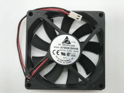 Delta 8015 AFB0812HHB DC12V 0.24A 2-wire 80*15MM 80mm cooling fan 2pin - Image 1 of 3