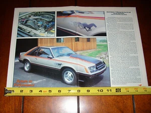 1979 FORD MUSTANG INDIANAPOLIS 500 PACE CAR - ORIGINAL 1992 ARTICLE - Picture 1 of 2