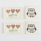 48Pcs Owl Heart Clothing Labels Tags DIY Hat Bags Sew on Applique Patches Decor