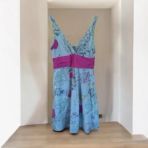 Patagonia Women’s Margot Dress Organic Cotton Gray Floral Sz M Slim Fit NWT READ - Picture 1 of 11