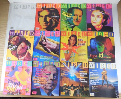 Wired Magazine 1996 Lot of 12 COMPLETE YEAR Bill Gates Steinberg Burning Man - Image 1 of 4
