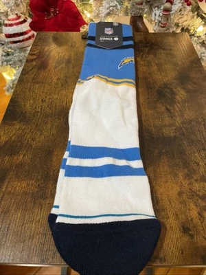 STANCE NFL Los Angeles Chargers Football Logo Crew Socks, Blue Mens Large 9 - 12 - Image 1 of 2