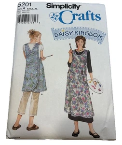 Simplicity 5201 Daisy Kingdom Misses Smock Apron Sewing Pattern Uncut S-XL - Picture 1 of 3