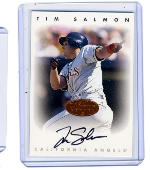 Tim Salmon 1996 Leaf Signature Series Bronze On Card Autograph Auto - Image 1 of 1