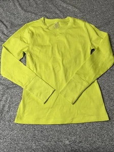 Calia Carrie Underwood Neon Green Everyday Ribbed Fitted Long Sleeve Size Large - Picture 1 of 7