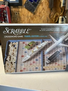 Vintage 1977 Blue Travel Edition Scrabble Brand Crossword Game- Complete - Picture 1 of 9