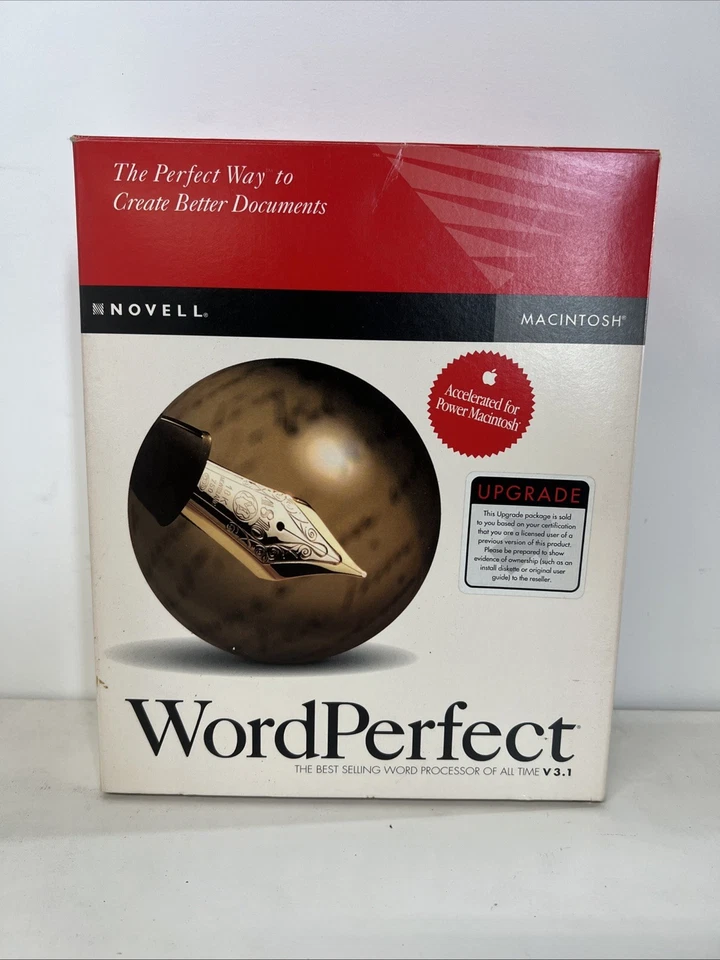 Novell Word Perfect Perfect Office Processor V 3.1 For Power Macintosh CD-ROM - Image 1 of 4