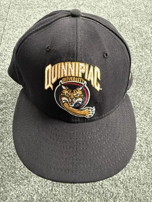 Vintage New Era 59FIFTY Quinnipiac University Bobcats Fitted Hat 7 7/8 - Image 1 of 4