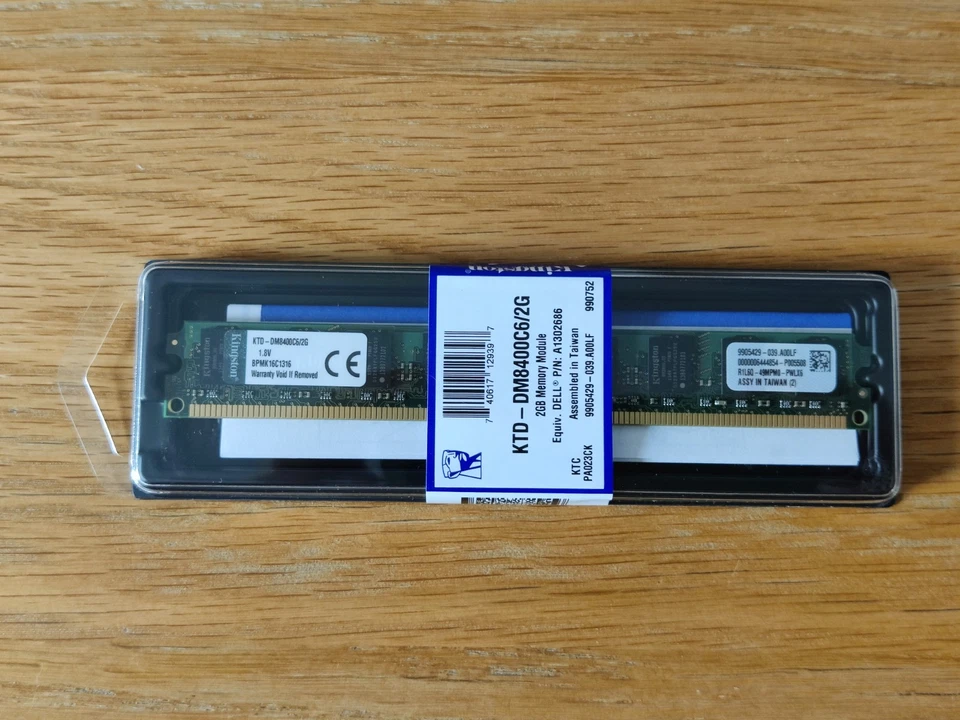 Kingston KTD-DM8400C6/2G  - 2GB PC2-6400 (DDR2-800) RAM 800 MHz - Image 1 of 1