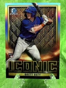 Brett Baty RC - Iconic - 2023 Bowman Chrome #BI-20 New York Mets - Picture 1 of 11