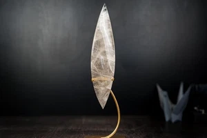Clear Quartz Crystal Pointy Flame Sculpture - Picture 1 of 10