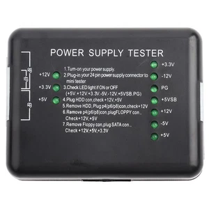 Tester zasilania 20/24 Pin (złącze ATX) HDD FLOPPY Zasilacz - Zdjęcie 1 z 7