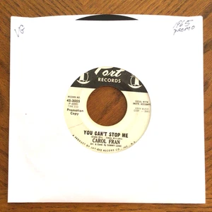 45 RPM "YOU CAN'T STOP ME / IT'S MY TURN NOW" CAROL FRAN - 1965 - PROMO - Bild 1 von 4