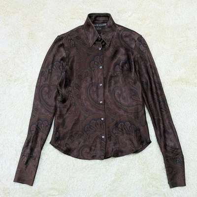 Camisa Ralph Lauren Seda L/S Paisley Marrón Talla 4 RL0925334 Foto 1 de 4