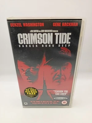  Crimson Tide VHS Video Tape Denzel Washington Thriller 1990s Original UK Foto 1 de 3
