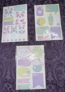 Craft Smart Cat, Panda und Lama 3-D Haftnotizen Neu ungeöffnet - Bild 1 von 6