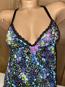 Vintage VICTORIAS SECRET S/P Babydoll Chemise Nightgown Floral Coquette Nylon #5 - Picture 1 of 15